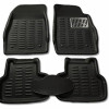 3D Kagu Floor Mat Compatible with HONDA CITY 2014 to Present|Set of 5 Pcs|BLACK|Custom Fit